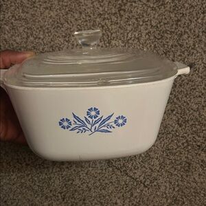 vintage Corning Ware P-1 3/4-B Blue Cornflower 1 3/4 quart casserole dish,